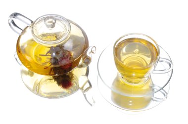 Cam bardak siyah çay