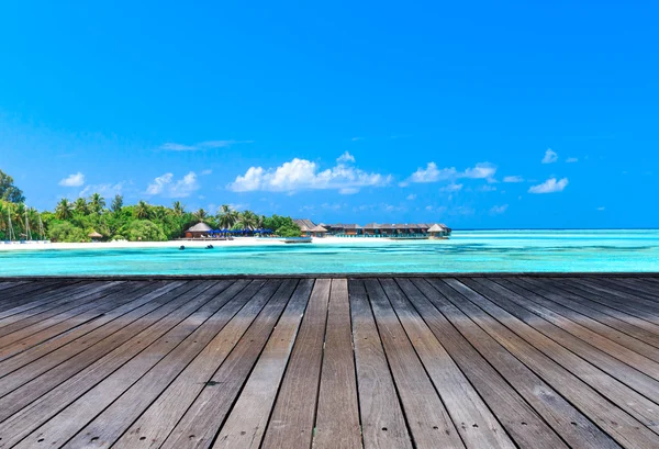 Tropisk strand i Maldiverna — Stockfoto