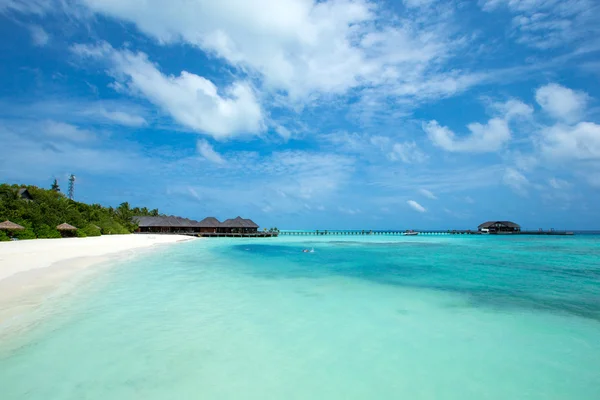 Tropisk strand i Maldiverna — Stockfoto