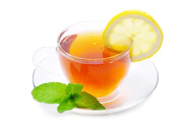 Cam bardak siyah çay