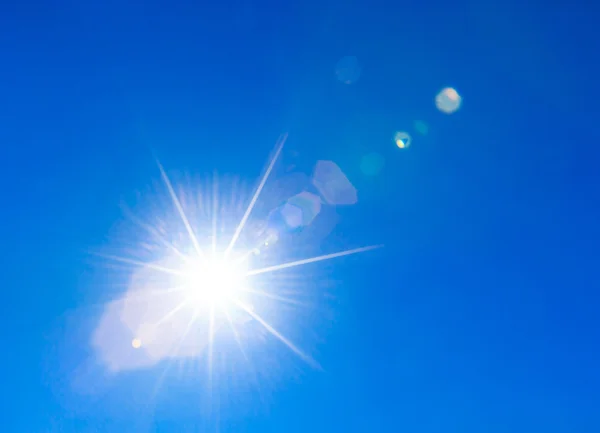 Sun and  blue sky — Stock Photo, Image