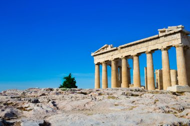 Atina, Yunanistan 'da Akropolis üzerine partenon