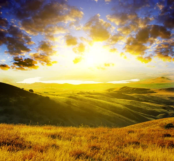 Mountain meadow on nice day — Stock Photo, Image