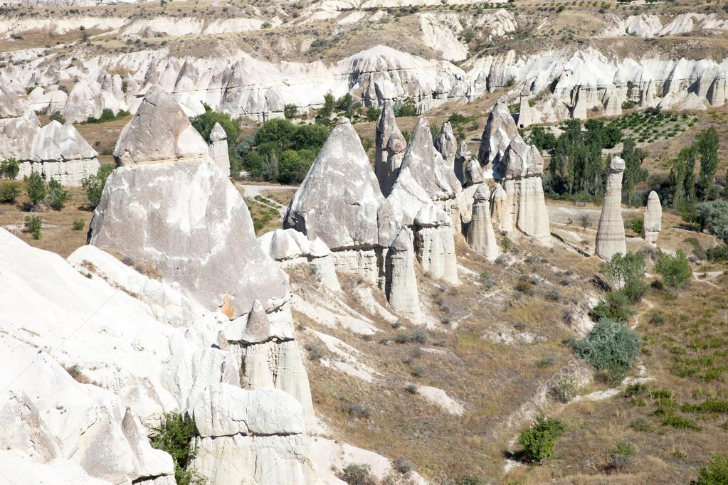 Unique geological formations in Cappadocia 