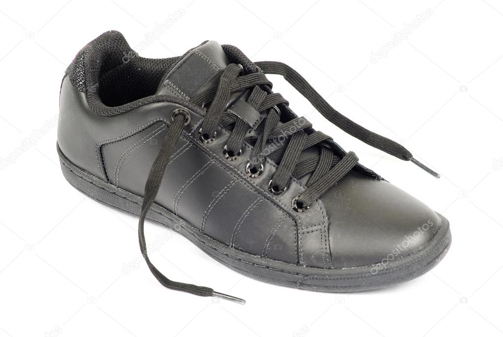 Black shoe isolated on white 