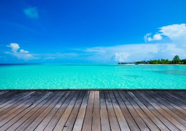 Maldivler güzel plajı 