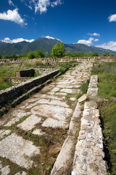 Ancient ruins in Dion — Stock Photo, Image