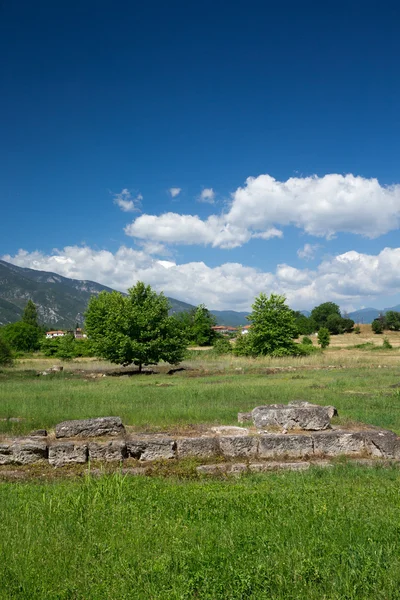 Antiguas ruinas en Dion — Foto de Stock