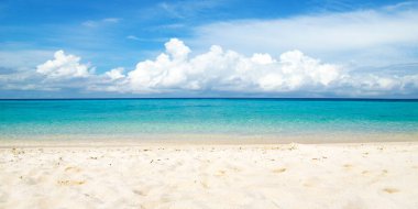 Güzel sahil ve tropikal deniz. Tropikal manzara