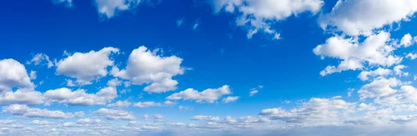 Panorama Ciel Bleu Nuages Blancs Nuage Gonflé Dans Ciel Bleu — Photo