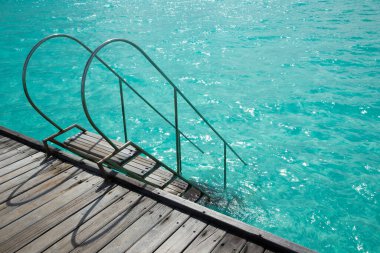 Plaj ve tropikal deniz. doğa arkaplanı