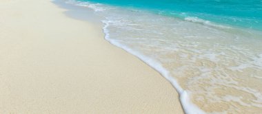 Plaj ve tropikal deniz. doğa arkaplanı