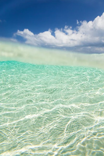 Mare Spiaggia Sfondo Con Spazio Copia — Foto Stock