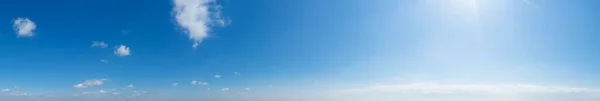 Blue Sky Background Tiny Clouds Panorama Background — Stock Photo, Image