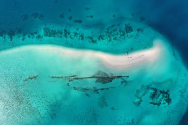 Zanzibar 'da muhteşem kuş bakışı manzara. deniz manzarası