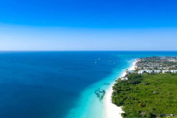 Tropické Moře Úžasný Pohled Ptačí Perspektivy Zanzibaru — Stock fotografie