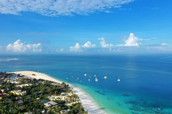 Tropische Zee Verbazingwekkende Vogelogen Uitzicht Zanzibar — Stockfoto