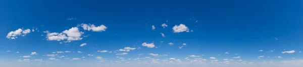 Panorama Cielo Azul Nubes Blancas Nube Esponjosa Fondo Azul Del —  Fotos de Stock