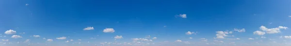 Panorama Cielo Azul Nubes Blancas Nube Esponjosa Fondo Azul Del —  Fotos de Stock