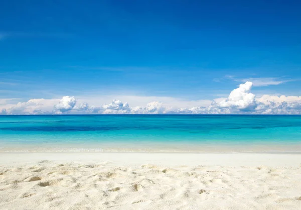 Hermosa Isla Tropical Maldivas Con Playa — Foto de Stock