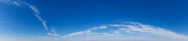 Blue Sky Background Tiny Clouds Panorama Background — Stock Photo, Image