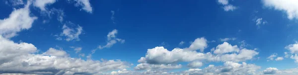 Blue Sky Background Tiny Clouds Panorama Background — Stock Photo, Image