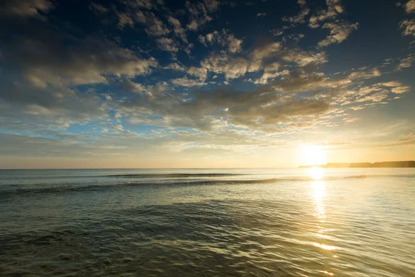 Colorful Sunset Ocean Tropical Island — Stock Photo, Image