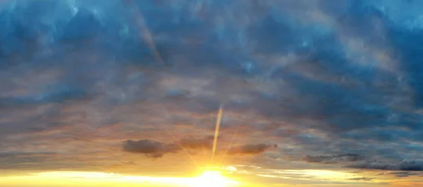 Céu Panorâmico Bela Nuvem Fundo Céu Nascer Sol Céu Banners — Fotografia de Stock