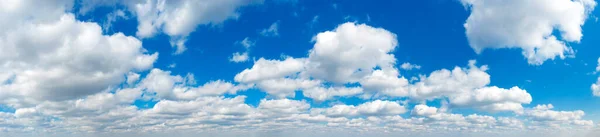 Panorama Cielo Azul Nubes Blancas Nube Esponjosa Fondo Azul Del — Foto de Stock