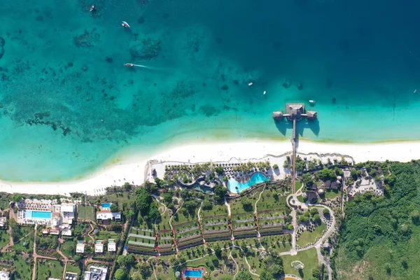 Tropical Sea. Amazing bird eyes view in Zanzibar