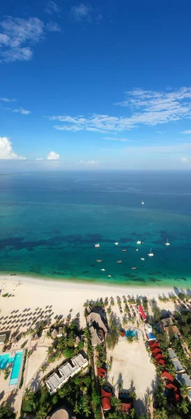 Tropické Moře Úžasný Pohled Ptačí Perspektivy Zanzibaru — Stock fotografie