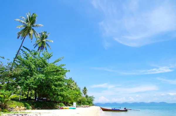 Praia e mar tropical — Fotografia de Stock