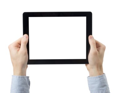 tablet bilgisayar tutan eller