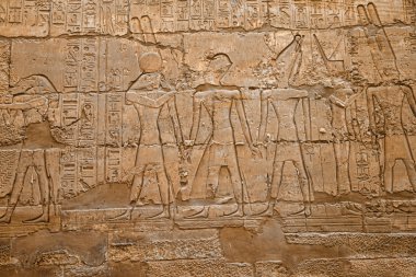 hieroglyphs on wall clipart