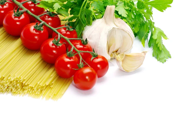 Nudeln mit Tomaten — Stockfoto