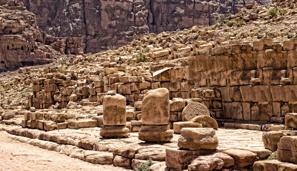 Formações rochosas vermelhas em Petra — Fotografia de Stock