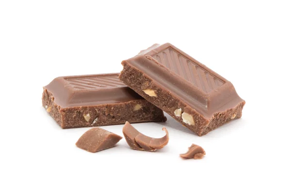 Stukken van chocolade — Stockfoto