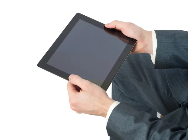 Hände mit Tablet-Computer — Stockfoto