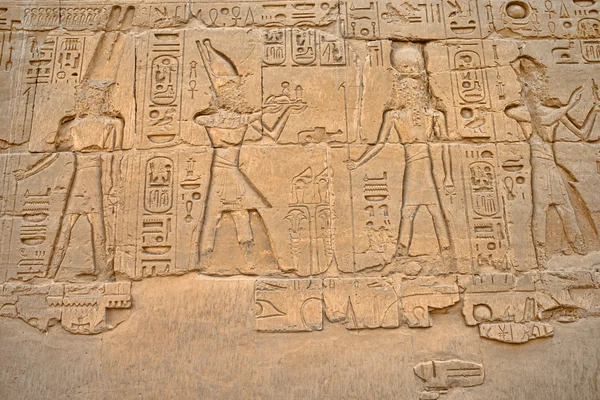 Hieroglyphs on wall — Stock Photo, Image