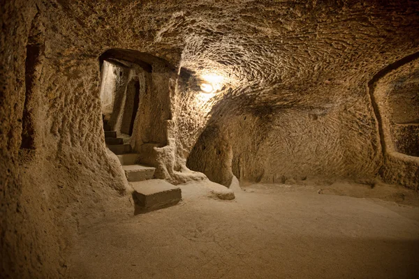 Cidade caverna na Capadócia — Fotografia de Stock
