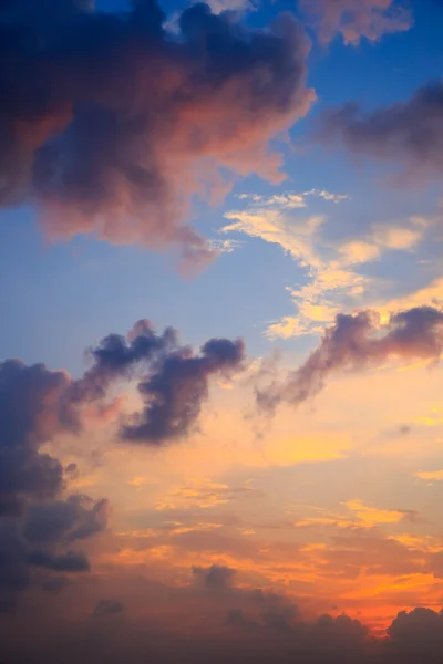 Sky with clouds and sun — Stock Photo, Image