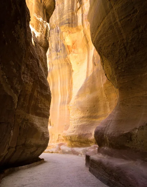 Al-siq in Petra, Jordanien — Stockfoto