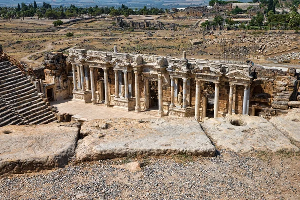 Θέατρο στην Ιεράπολη, Τουρκία — Φωτογραφία Αρχείου