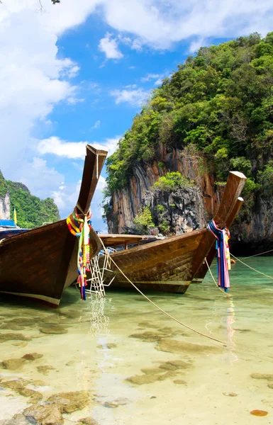 Bateaux à queue longue en Thaïlande — Photo