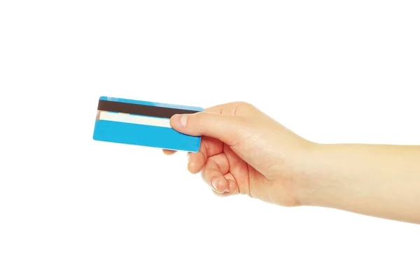 Hand holding credit card — Stock Photo, Image