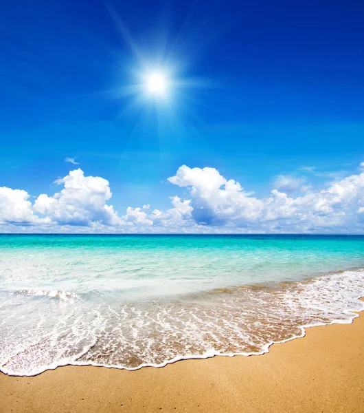 Beach and tropical sea — Stock Photo, Image