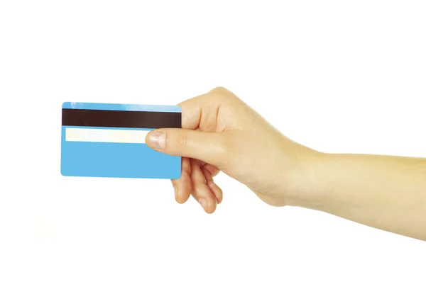 Hand holding credit card — Stock Photo, Image