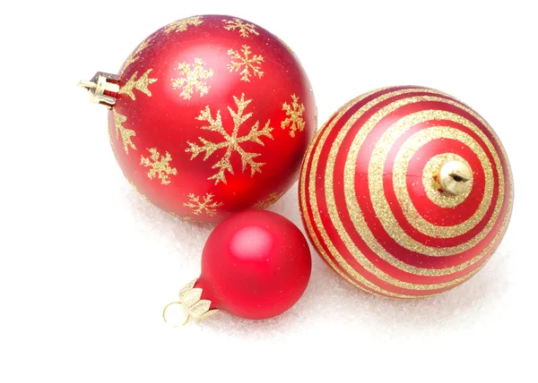 Rode kerstballen — Stockfoto