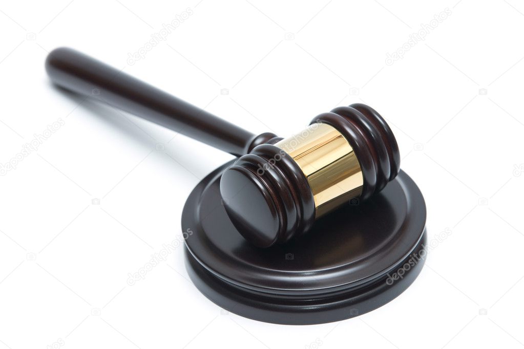 wooden judge gavel 