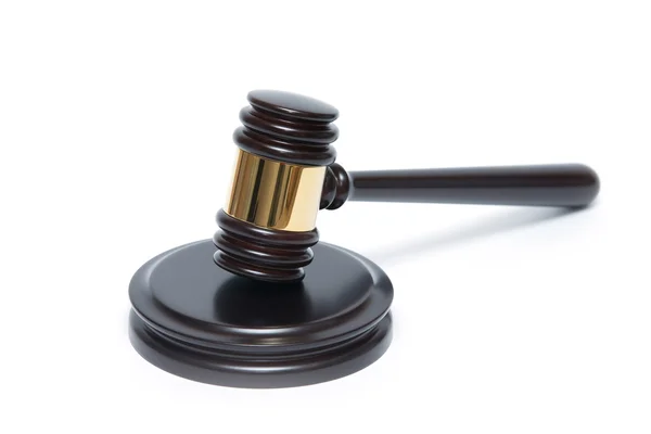 Judge brown gavel — Stock Photo, Image